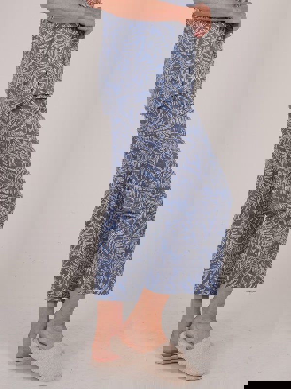 TIGI-Wear Chambray Ivory Fern Leaf Pyjama Trouser