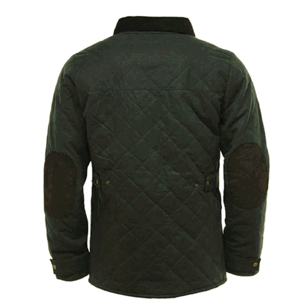 Quilted wax jacket for men