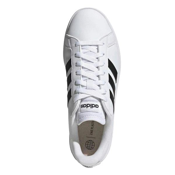Adidas Mens Grand Court Base 2.0 Trainers - White/Black - 