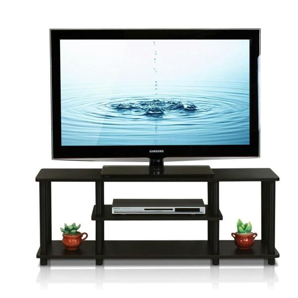 WALPLUS Modern Furniture Piece for Stylish and Functional Home Use | 12250R1WN/BK Turn N Tube No Tools 3D 3 Tier Entertainment TV Stands