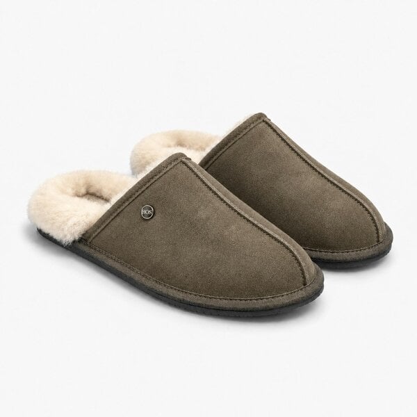 HOS Sheepskin EDWIN Mules   in  Green