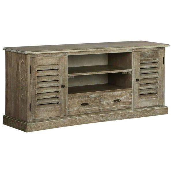 Berkfield TV Cabinet Solid Mindi Wood 145x35x60 cm