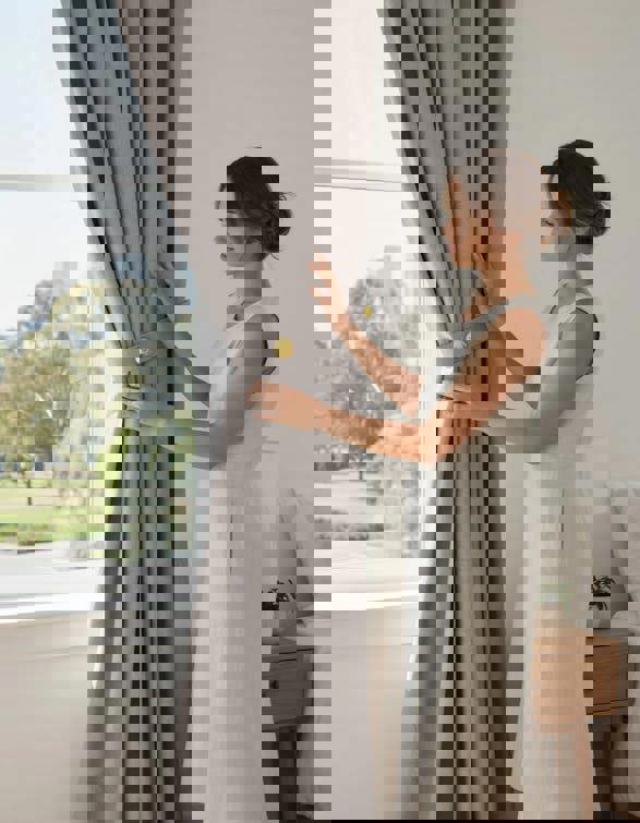 Anyhouz Anydrape Curtain Silver Gray 500cmx250cm Fashion Luxury Curtains Window Decor