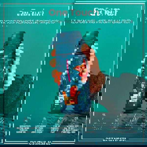 ION8 Leak Proof Kids Water Bottle, Stainless Steel, Red Pandas, 400ml (13oz)