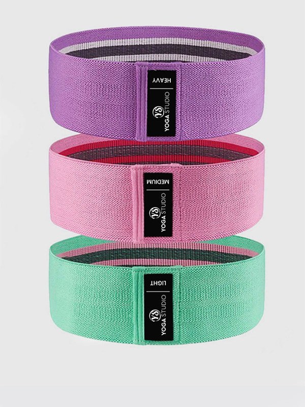 Yoga Studio Resistance Hip Bands - 3 Pack