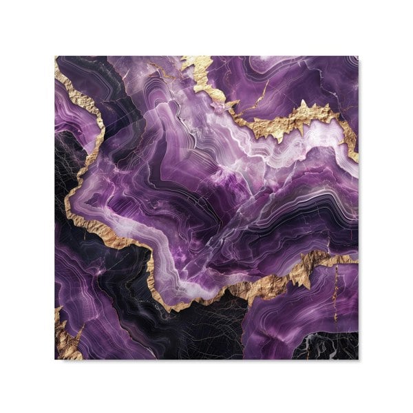 Warren Reed - Designer Deep Purple Marble Effect Kitchen Splashback