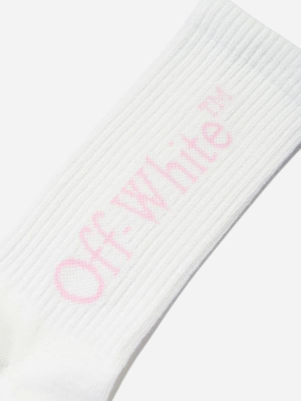 Off-White Girls Bookish Long Socks in White