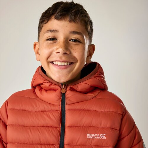 Regatta Kids Marizion Hooded Padded Jacket - Rooibos Tea/Black