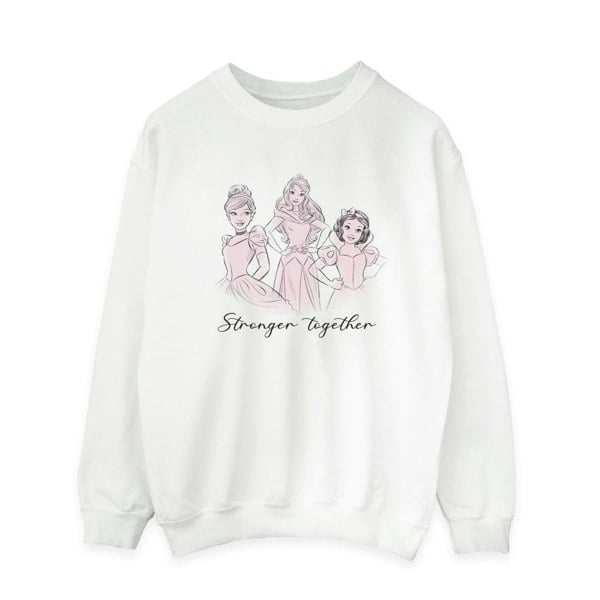 Disney Mens Princesses Stronger Together Sweatshirt - White