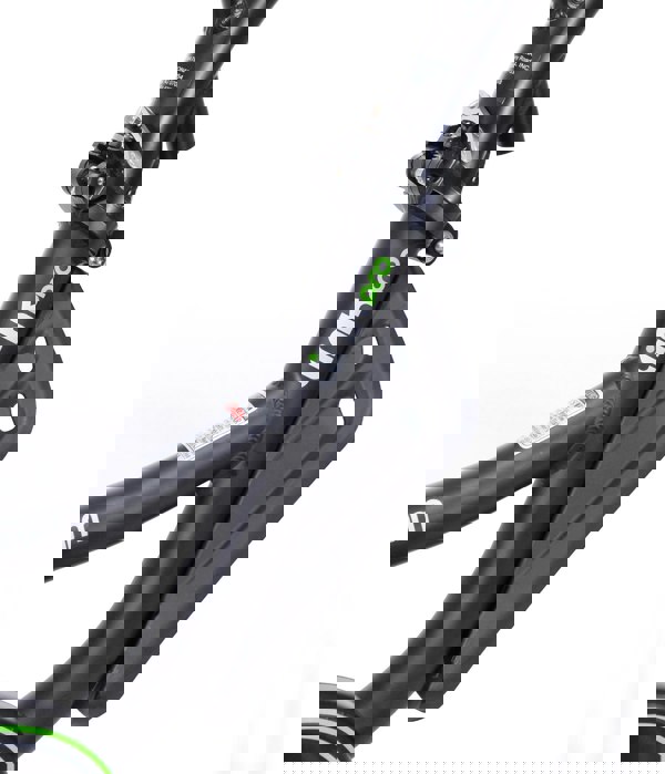 Close-up of Black Tag-along bike