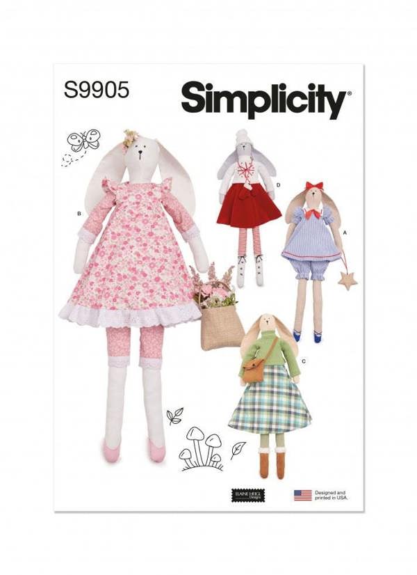 Simplicity Sewing Pattern 9905, Toys OS (One Size) - Intermediate