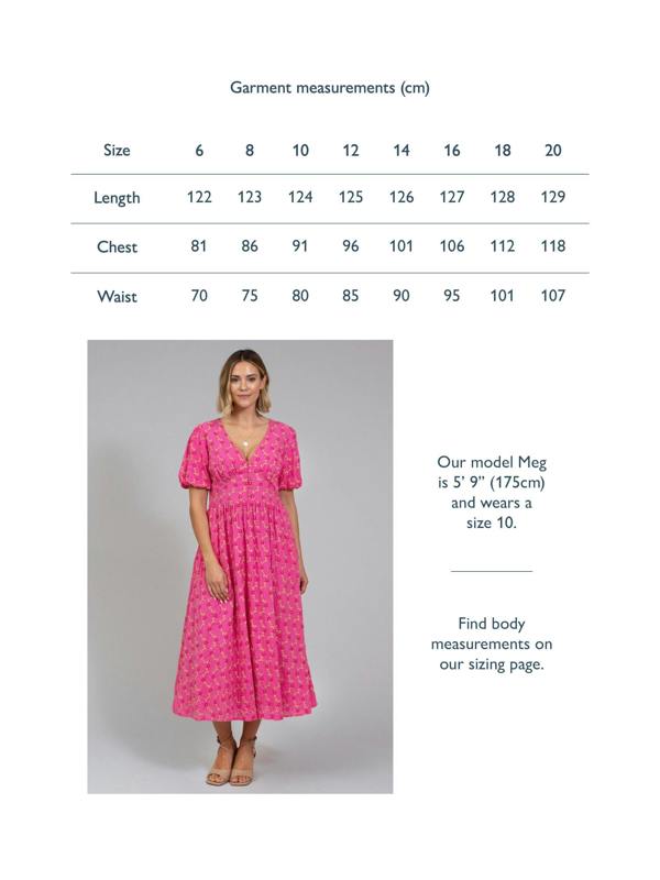 Kite Womens Organic Lydlinch Embroidered Dress Fleur De Vigne