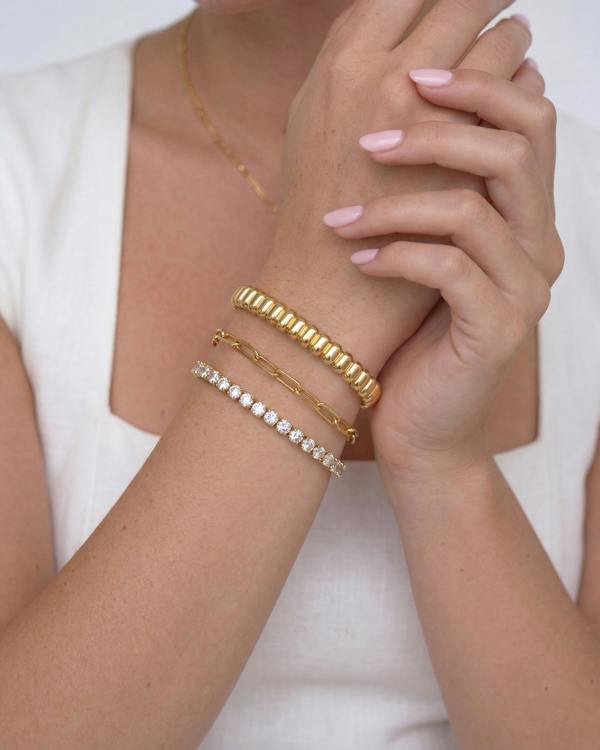 Elk & Bloom Paperclip Chain 14K Gold Link Bracelet