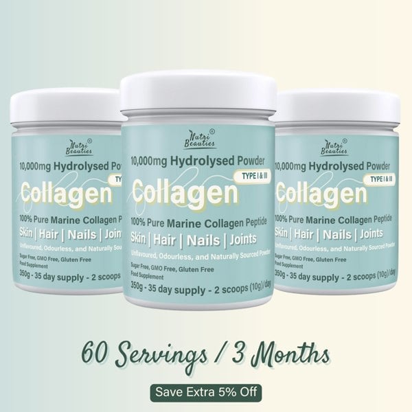 NutriBeauties Pure&nbsp;Marine Collagen Peptides Powder 10,000Mg