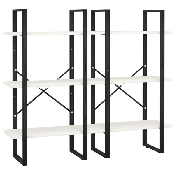 Berkfield Storage Shelf White 60x30x210 cm Solid Wood Pine
