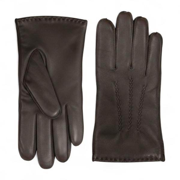 Infinity Leather Men’s Italian Leather Warm Wool Lining Winter Stich Design Gloves - M-LGV-205