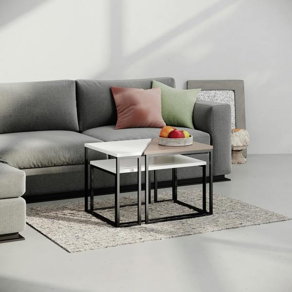 Decortie Ohlady Modern Coffee Table White Multipurpose  H 41.8cm