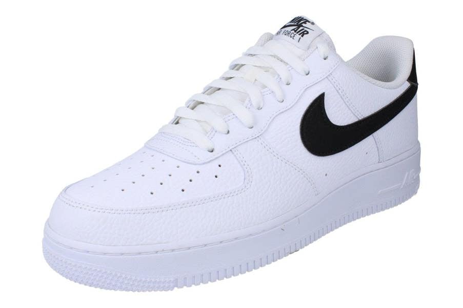 Nike Air Force 1 07 Mens Trainers Ct2302 (Uk 10 Us 11 Eu 45, White Black 100)