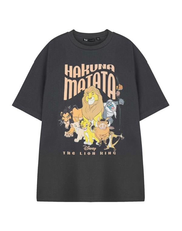 Disney Womens Grey Hakuna Matata Short Sleeved T-Shirt