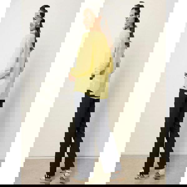 Blue Vanilla Long Sleeve Pleated Top