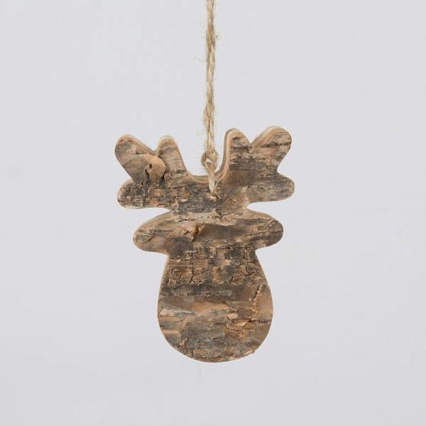 4Pcs Wooden Christmas Hanging Ornaments, Brown Handcrafted Angel Decorations for Trees, Doors and Home Displays image 9
