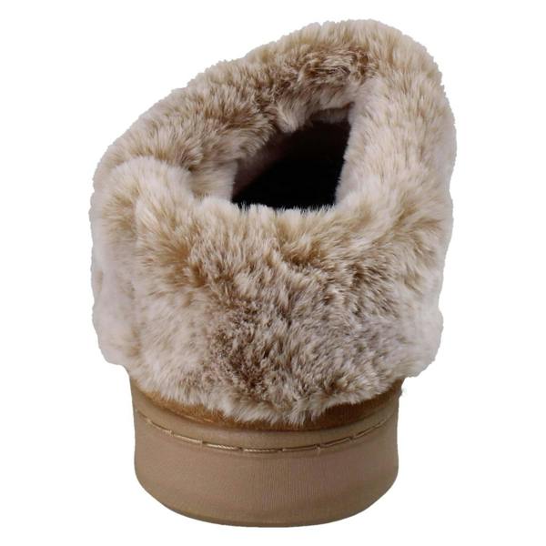 Clarks Ladies Clarks Warm Lined Slippers With Faux Fur Evelyn Mule
