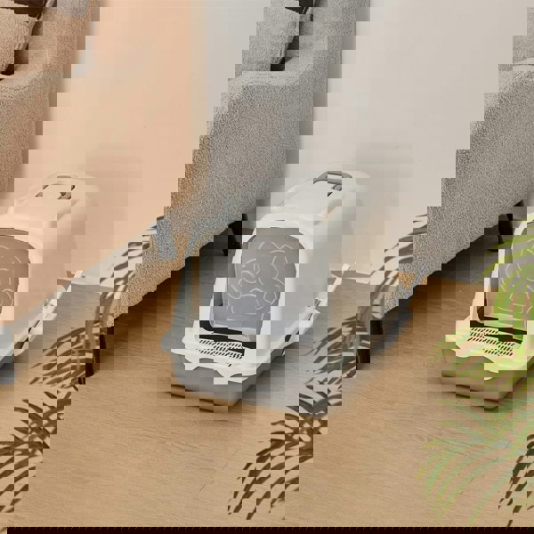 Large Enclosed Cat Litter Box: Odor Control and Spill Prevention Living and Home