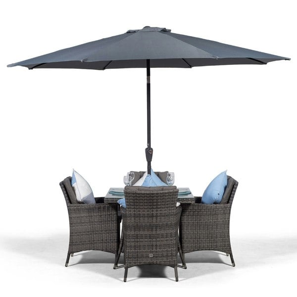 Giardino Savannah Square 4 Seater Rattan Patio Dining Set