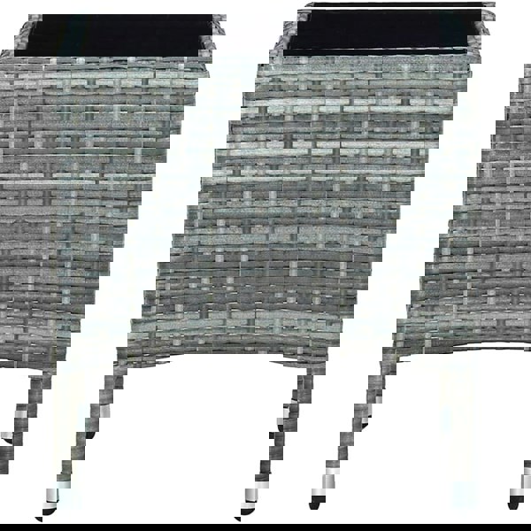 Berkfield Garden Table Grey 40x40x45 cm Poly Rattan