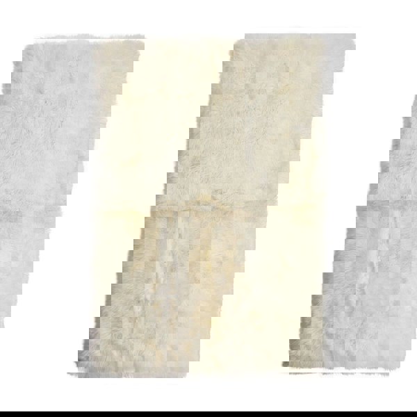 Long Wool Sheepskin Design Rug | 120x180 cm Ivory