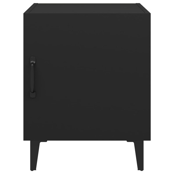 Berkfield Bedside Cabinets 2 pcs Black Engineered Wood