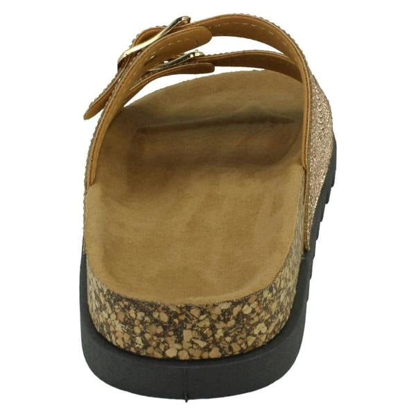 Spot On Ladies Spot On Wide Fit Slider Sandals F12009