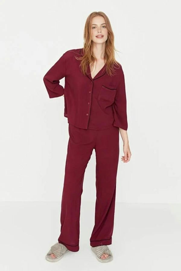 WOVCOR 2-Piece Viscose Woven Pajama Set