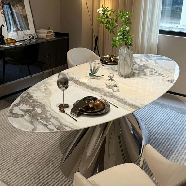 Rit Concept Pires Oval Dining Table, Sintered Stone