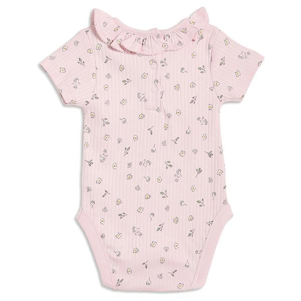 Mini Cuddles Baby Girls 3pk Floral Printed Bodysuits, Multicolour