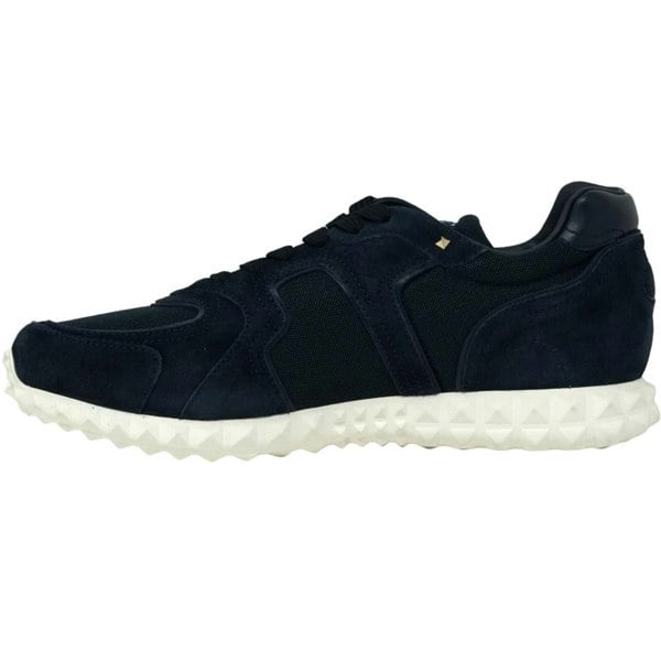 Valentino Garavani Low Cut Suede Sneakers - Navy