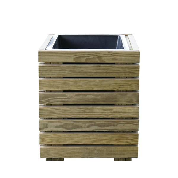 Cerland Horizon Garden Slatted Wooden Planter 40cm x 32cm 13L Modern Plant Pot