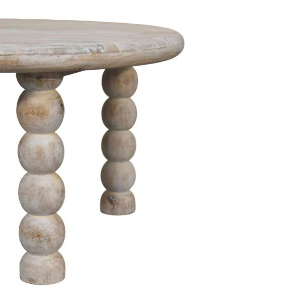 Artisan Furniture Solid Mango Wood Spindle Salted Oak Coffee Table