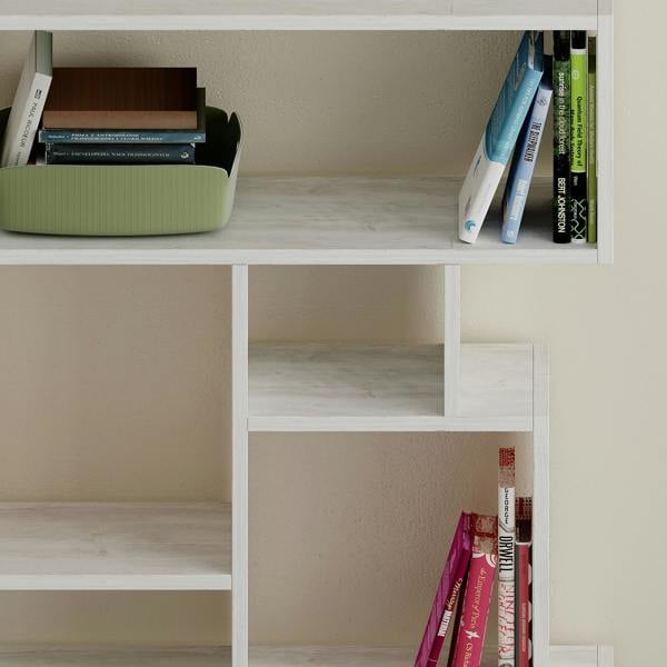 Decortie Karmato Modern Bookcase Display Unit with 10 Compartments 168.5cm Tall