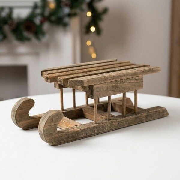 Garden Greatness Decorative Wooden Sleigh Ornament