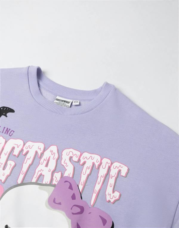 Monster High Girls Purple Fangtastic Sweatshirt and Joggers Set