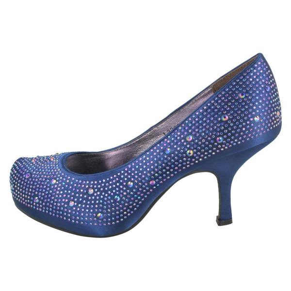 Anne Michelle Ladies Anne Michelle Satin Beaded Court Shoes