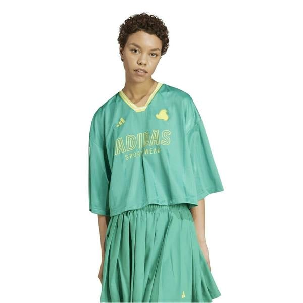 Adidas Womens/Ladies Tiro Oversized Jersey - Green/Black - 