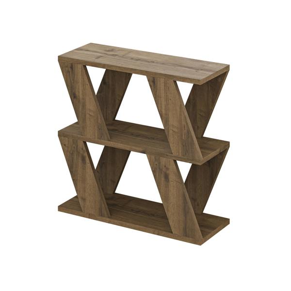 Decortie Lazena Modern 3-Tier Side Table, Slim Particleboard End Table H55.4cm