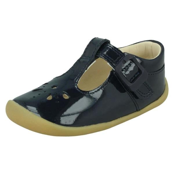 Clarks Girls Clarks Casual T-Bar Shoes Roamer Star