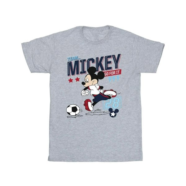 Disney Boys Mickey Mouse Team Mickey Football T-Shirt - Sports Grey