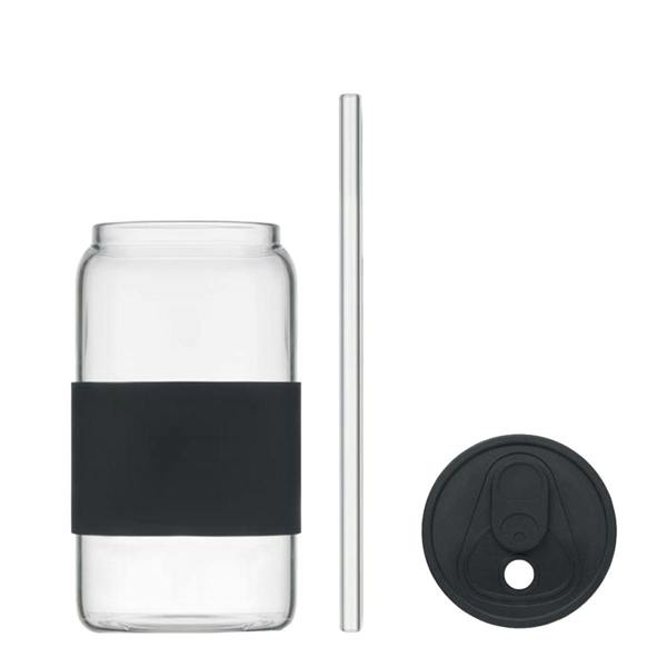 MidOcean Borosip Borosilicate Glass 550ml Tumbler - Black/Transparent - 