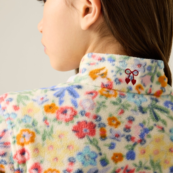 Regatta Kids Cath Kidston Harmony Ditsy Quarter Zip Fleece Top - Cream