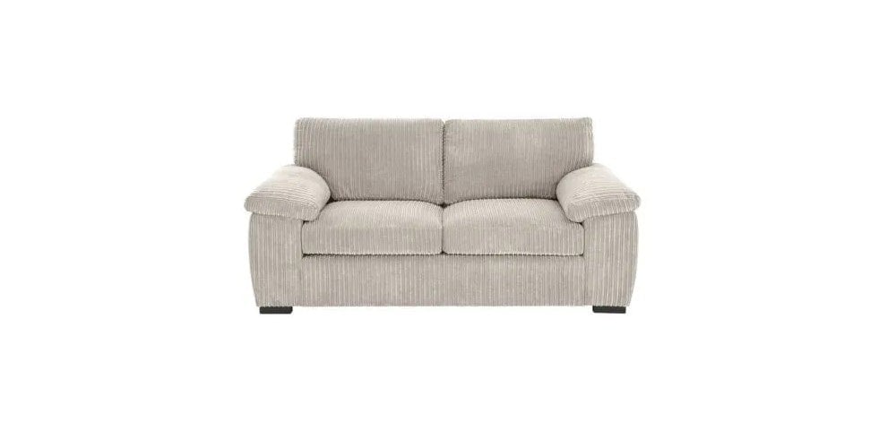 SQUAREBOXX Amalfi Jumbo Cord Cream Sofa 3+2 Fabric Sofa in Cream