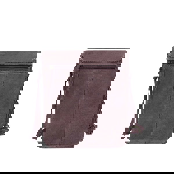 Real Hide Bags 'CAROLYN' Plum Distressed  Real Leather iPad Tablet Crossbody Bag